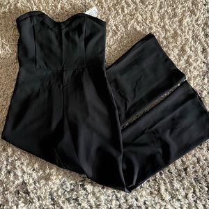 Abercrombie and Fitch Strapless Split-Hem Jumpsuit NWT